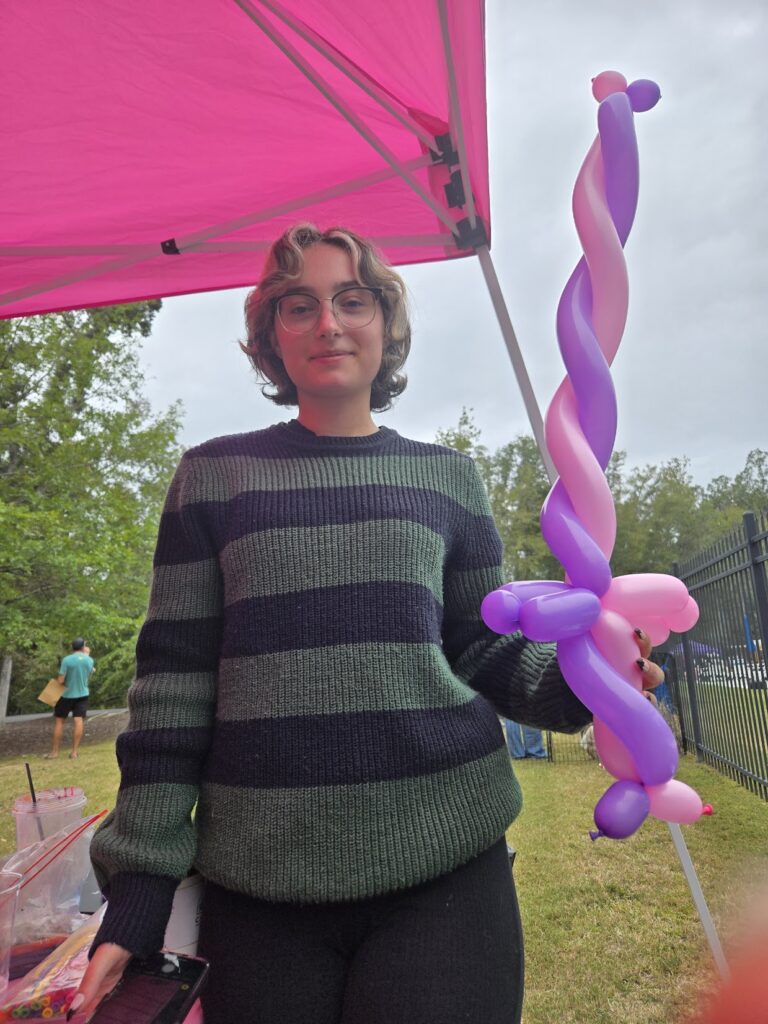 Balloon twisting at kids party in Augusta GA by Brown Beauty Magic
